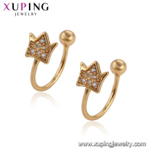 Brincos bonitos da forma da coroa da tendência do projeto da jóia de 95795 Xuping para senhoras